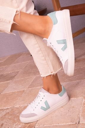 Beyaz-Mint Kadın Sneaker 17052