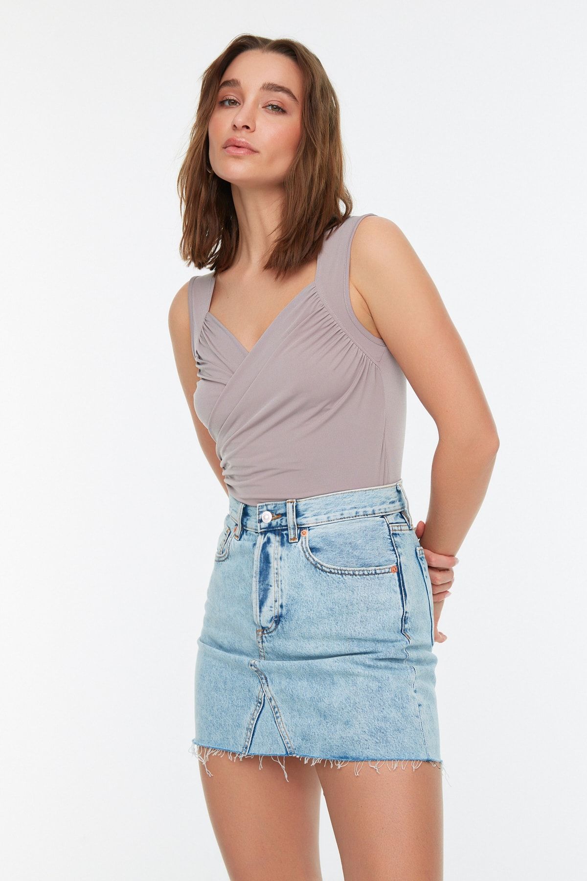 Trendyol Collection Body Braun Regular Fit Fast ausverkauft