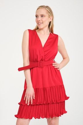 Kadın Kırmızı Elbise 1072