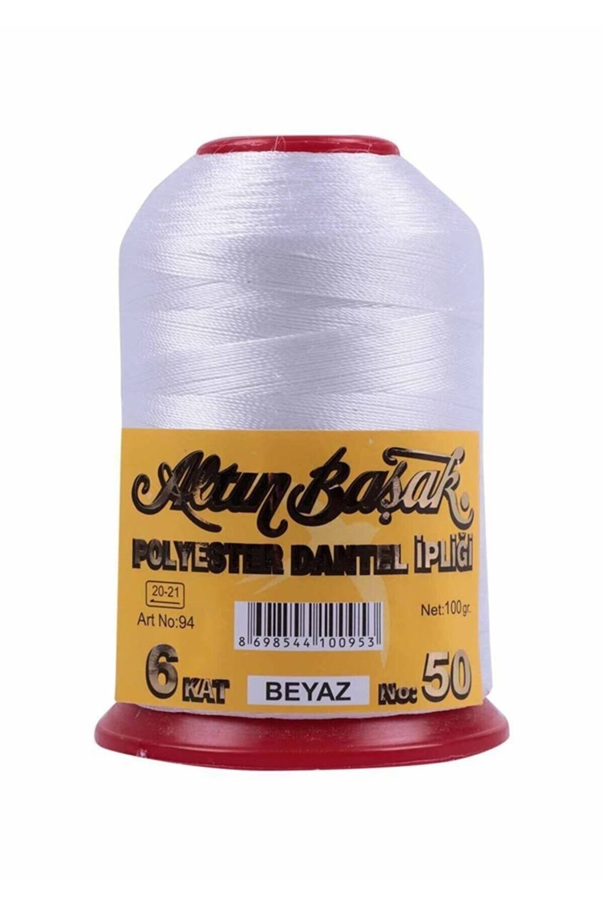 Polyester 100 Gr Lace Rope 6 Ply 50 No Color: White
