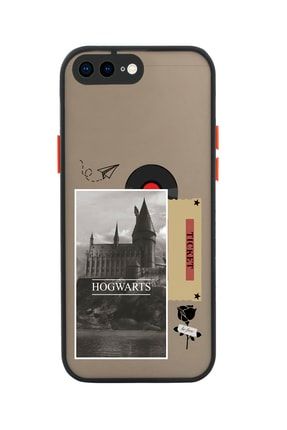 Iphone 7 Kamera Lens Korumalı Hogwarts Tasarımlı Montreal Siyah Kılıf IP7-HH32