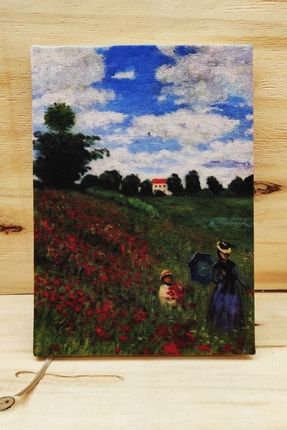 Claude Monet - Kumaş Kapaklı Defter Bej Renk 14x20cm DEF-KUM-HAM-MO2
