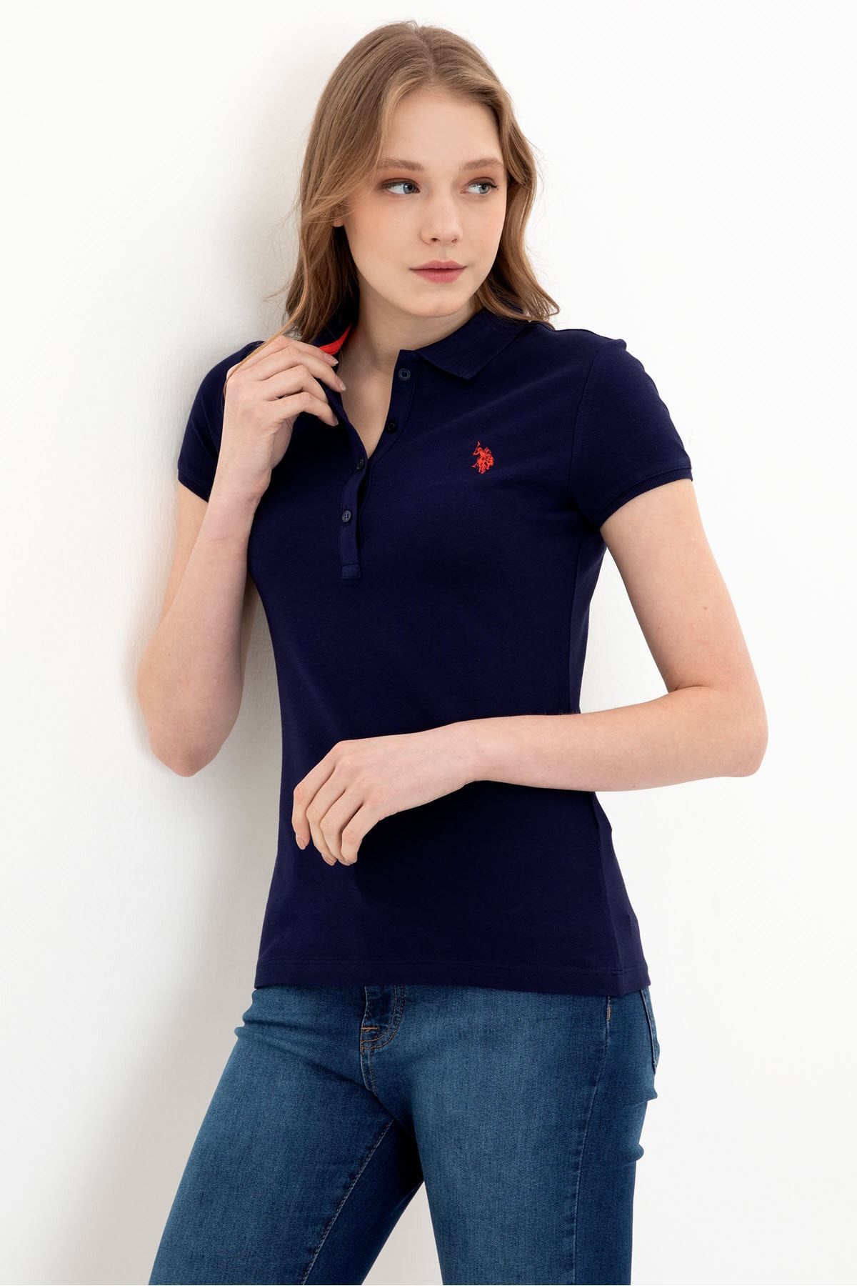 Dark blue sales shirt womens