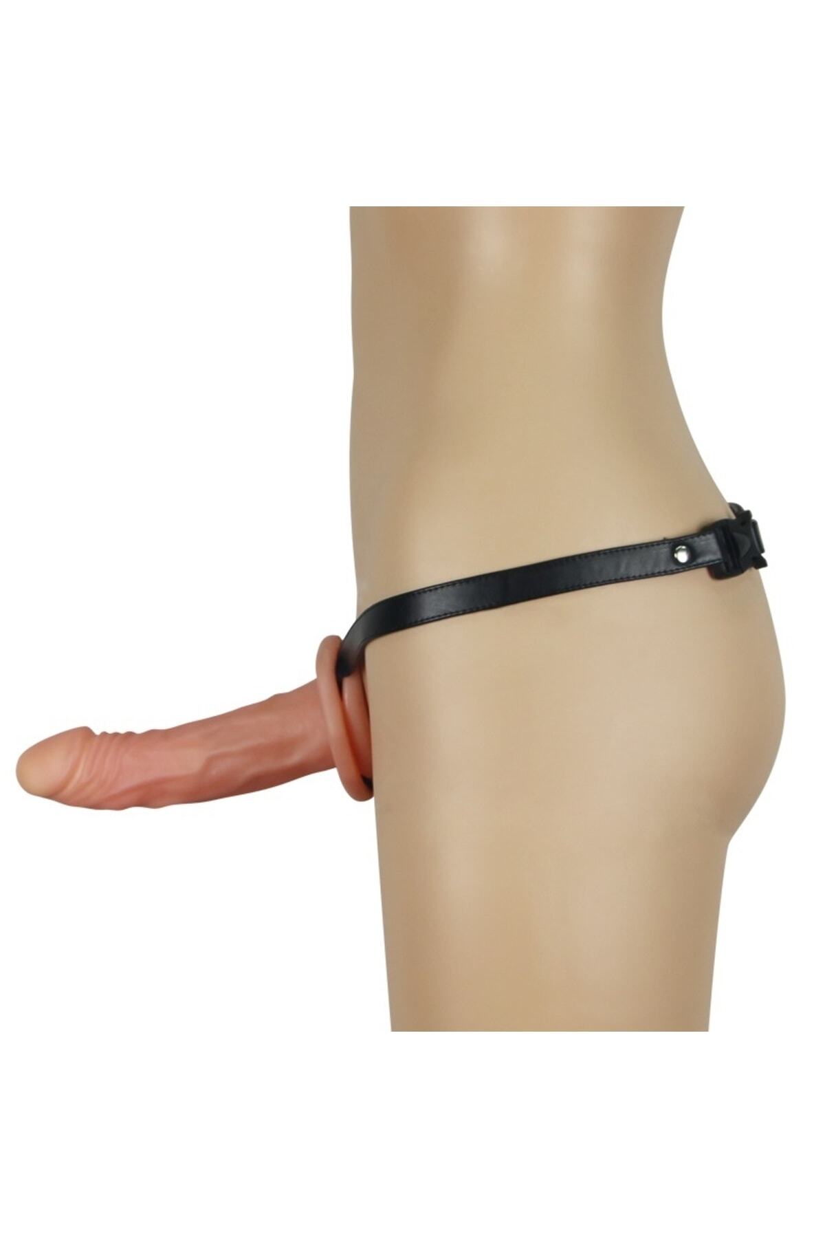 Doğal Latex 22 cm Belden Bağlamalı Penis Içi Boş Takma Penis 3