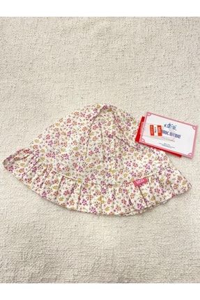 Kız Bebek Fötr Şapka Çiçekli Desen Baş Çevresi48-50 Cm 1-3 Yaş pb871105