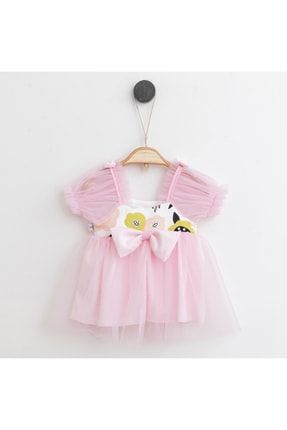 Yeni Doğan Kız Pembe Tül Naz Elbise MML-4001