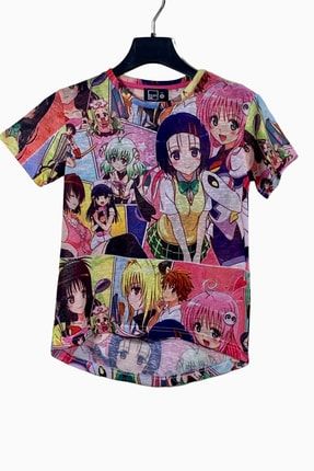 Anime Baskılı Unisex Çocuk Pembe T-shirt CL0134058