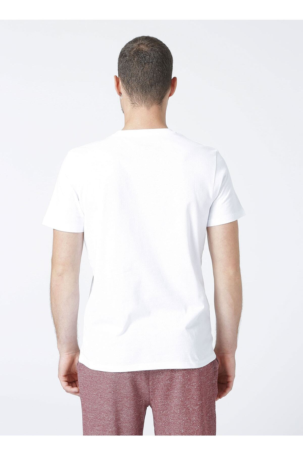 تیشرت مردانه سفید جک اند جونز | 5002666414 اورجینال - تصویر 3