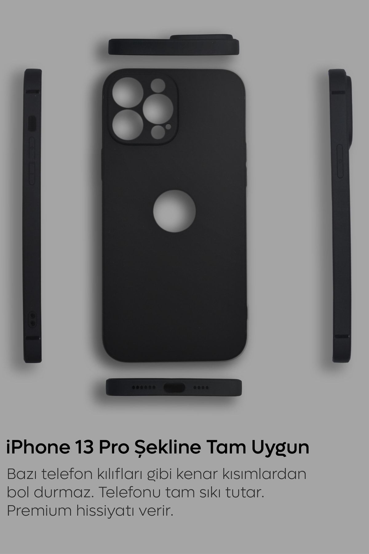 iPhone 7 Siyah Renkli Silikon Supreme Telefon Kılıfı