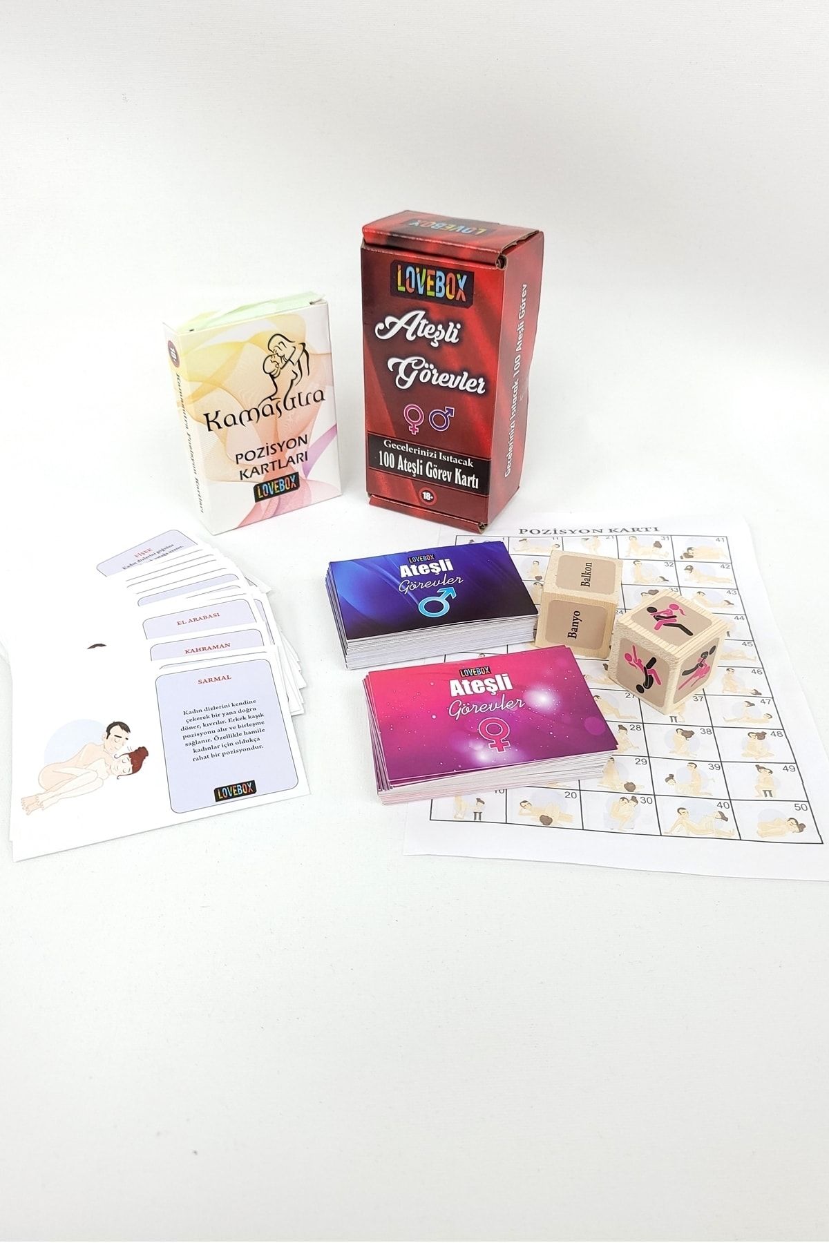 Lovebox Görev Kartları Oyunu Ve Kamasutra Pozisyon Kartları Oyunu Ikili Fantezi Oyun Seti Fiyatı 