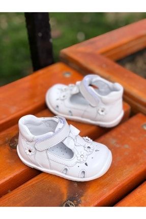 Beyaz - Deri Bilekli Destekli Ortopedik Yürüyüş Ayakkabısı EY--NHI01046