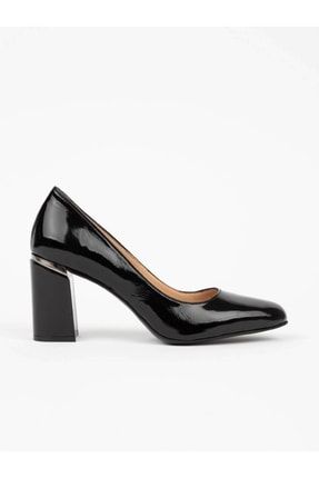 Serra Siyah Rugan Kadın Topuklu Ayakkabı R-3750