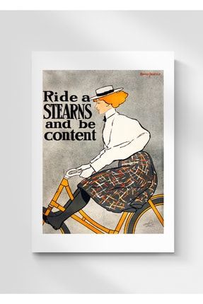 Poster Edward Penfield Ride A Stearns And Be Content 1896 Çerçevesiz Art Print POSTER051