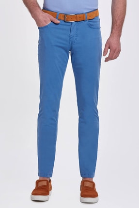 Slim Fit 5 Cep Mavi Yazlık Pantolon TOM 5 POCKET SUMMER
