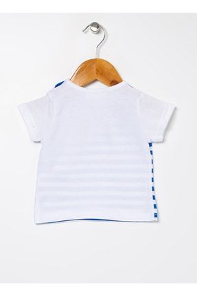 Erkek Bebek Baskılı Saks T-shirt 504529922