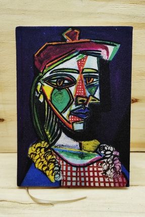 Pablo Picasso - Kumaş Kapaklı Defter Bej Renk 14x20cm DEF-KUM-HAM-PI1