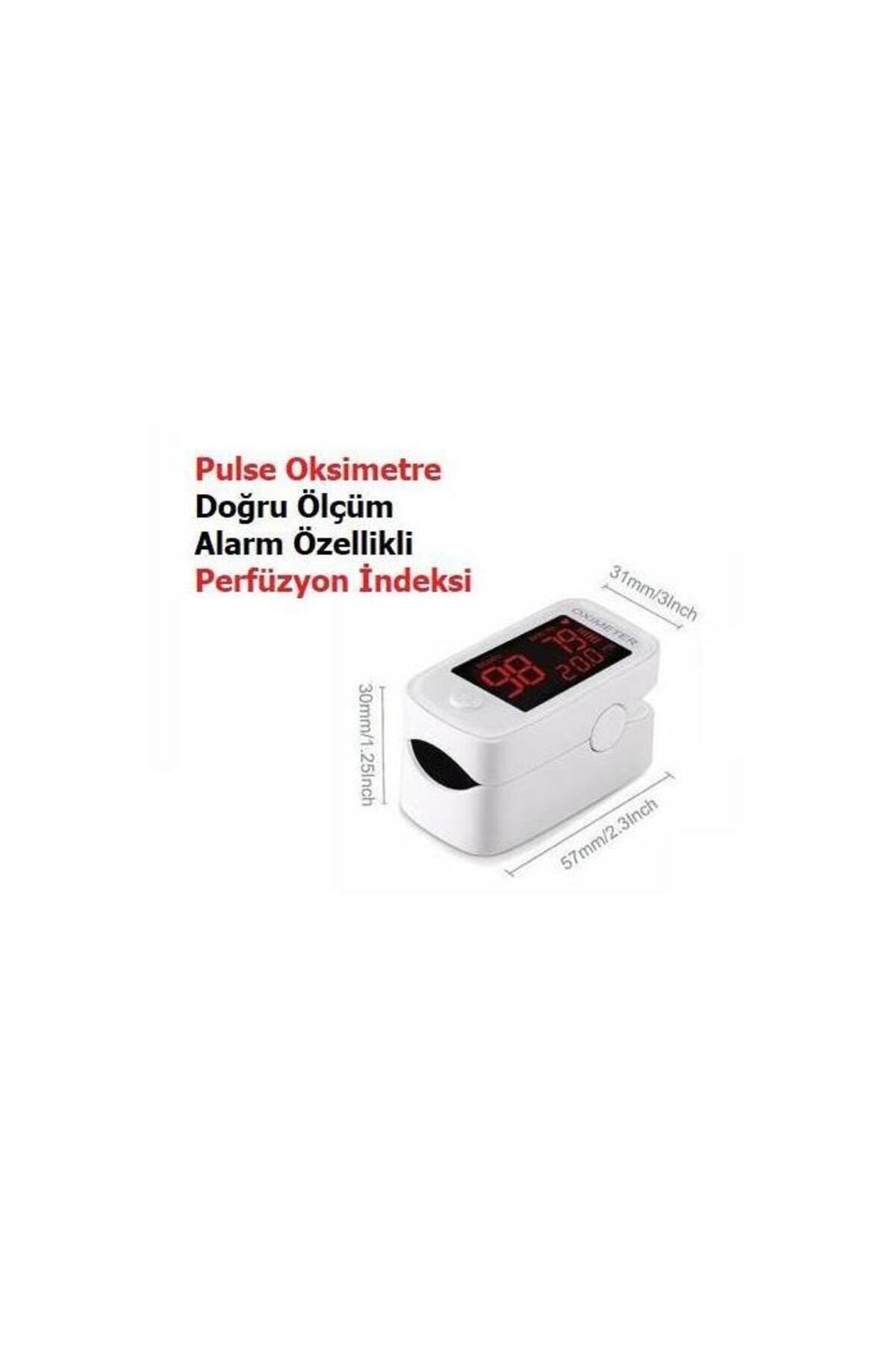 Led Aircase Pulse Oksimetre Oximetre Nabız Oksijen Ölçer Parmak Pilli 3