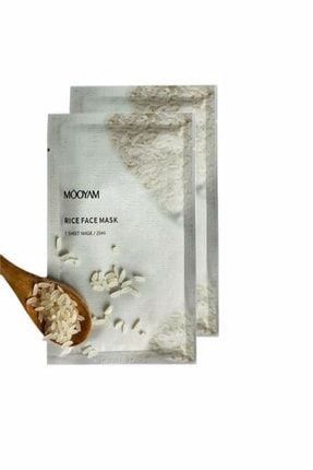 Mooyam Doğal Pirinç Özlü Nemlendirici Ve Aydınlatıcı Yaprak Maske (2AD) Airy Fit Sheet Mask Rice CHS03