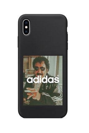 Iphone Xs Siyah Müslüm & Adidas Tasarımlı Lansman Kılıf IPXS-LMA54