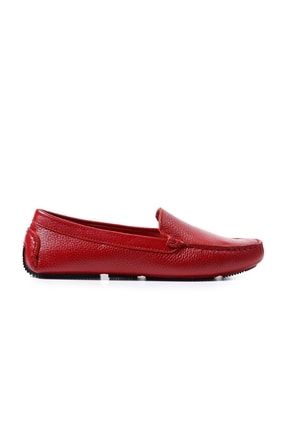 Likya Kadın Kırmızı Hakiki Deri Loafer Ayakkabı P3489S7222