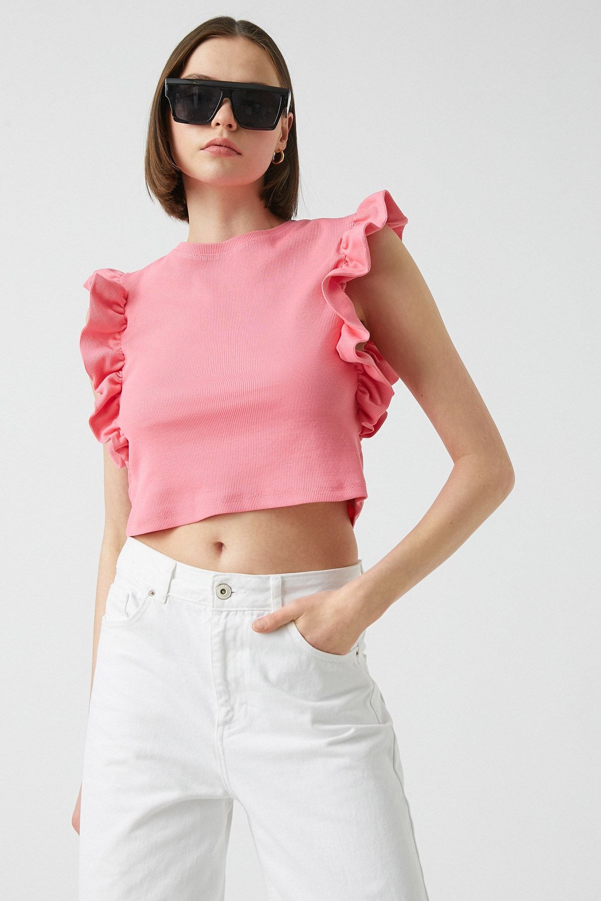 Koton T-Shirt Rosa Figurbetont