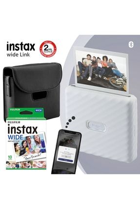 Instax Wide Link Beyaz Akıllı Yazıcı Ve Çantalı Hediye Seti 3 FOTSI00160-SET3