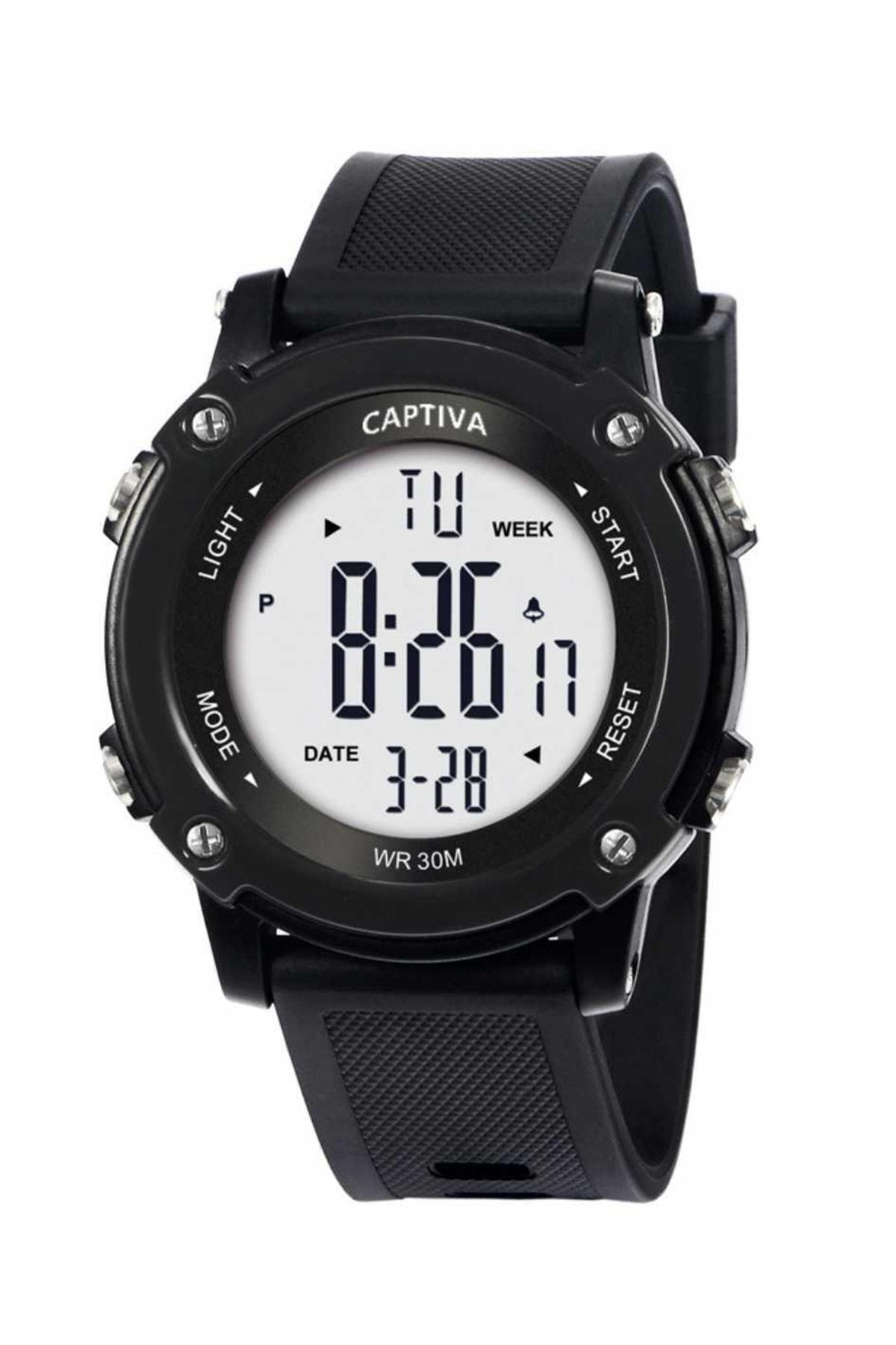Digital 30 Mt Waterproof Luminous Alarm Stopwatch Calendar Silicone Corded Child Sleeve