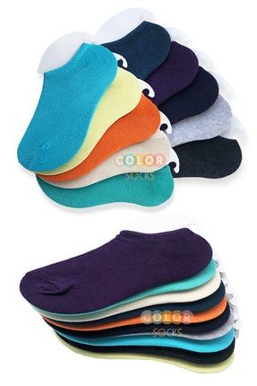 10 Çift Renkli Görünmez Kadın Çorap (YAZLIK ÇORAP) clr7847
