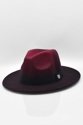 Erkek Multicolor Fötr Şapka Bordo Panama Hat KLH7164