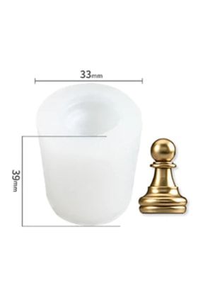 Epoksi Silikon Kalıp Satranç Figürü 33x39mm Piyon 980143