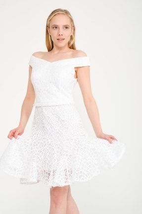 Kadın Beyaz Elbise 1078