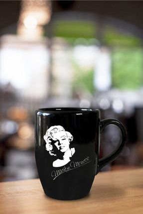 Marilyn Monroe Siyah Kupa Bardak Kahve Kupası Kahve Fincanı KUP539