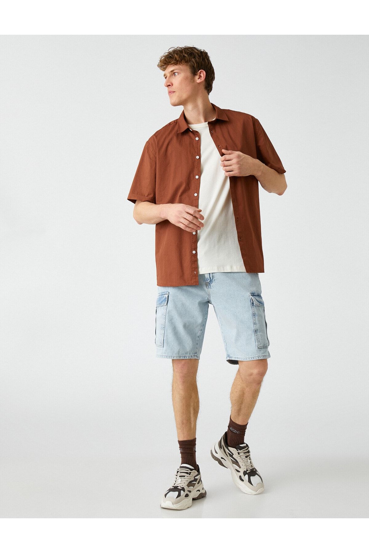 Koton Shorts Dunkelblau Mittlerer Bund Fast ausverkauft