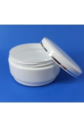 100 Adet Adet 150 Ml Beyaz Lüx Şeritli Boş Plastik Kozmetik Kutusu Krem-pomat-kozmetik Kavanozu TYC00421137590