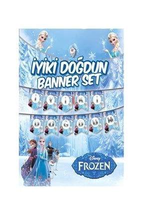 Elsa Frozen Karlar Ülkesi Iyiki Doğdun Banner Yazı elsabanner