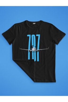 Boeing 737 Siyah T-shirt 1710