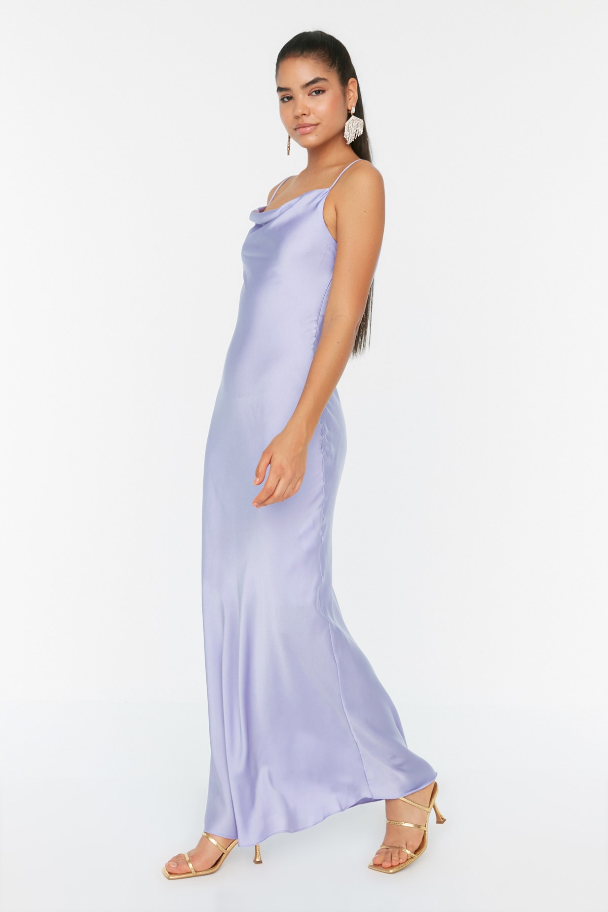 Trendyol Collection Abendkleid & Abschlusskleid Lila Shift Fast ausverkauft