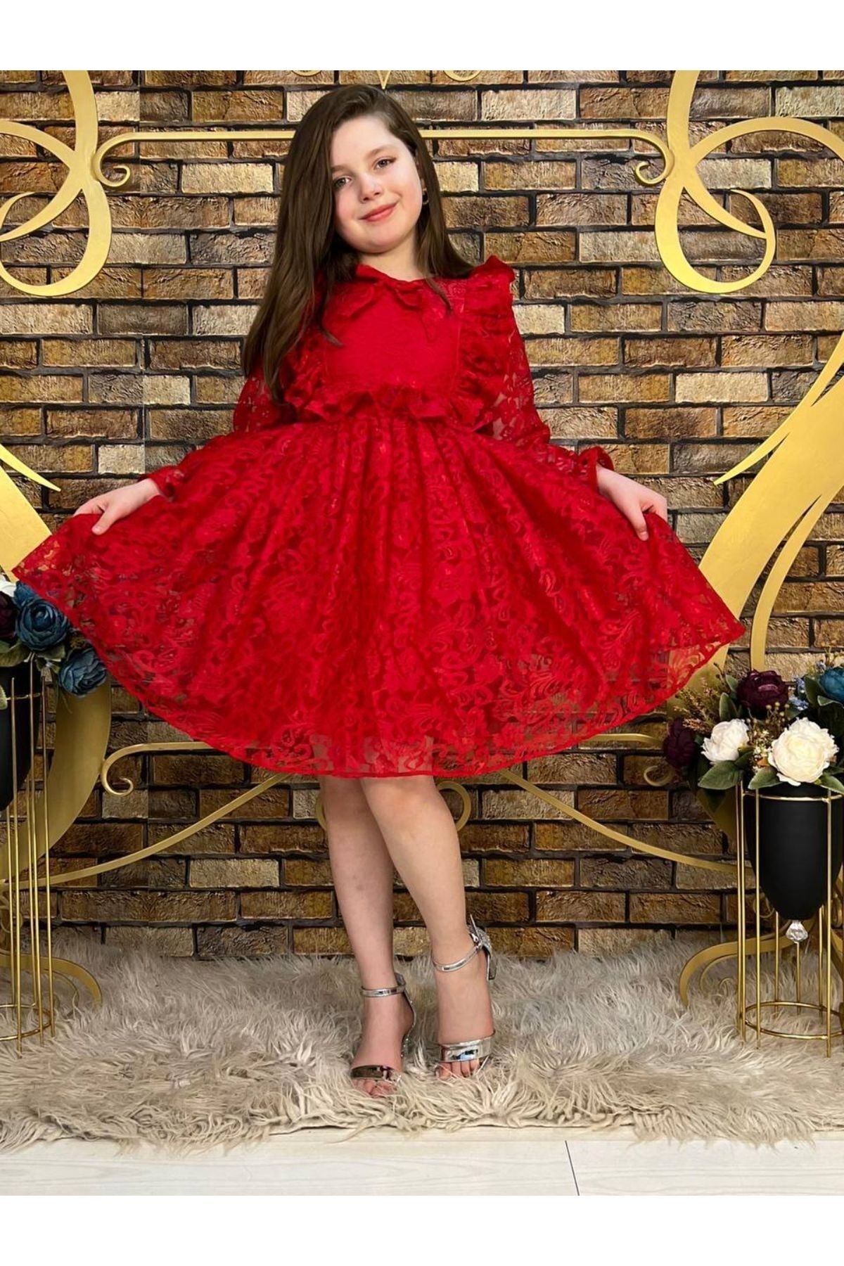 Asel Model Kırmızı Renk Elbise