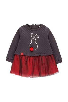 Kız Bebek Uzun Kollu Elbise Tavşan Desenli 243087-8116