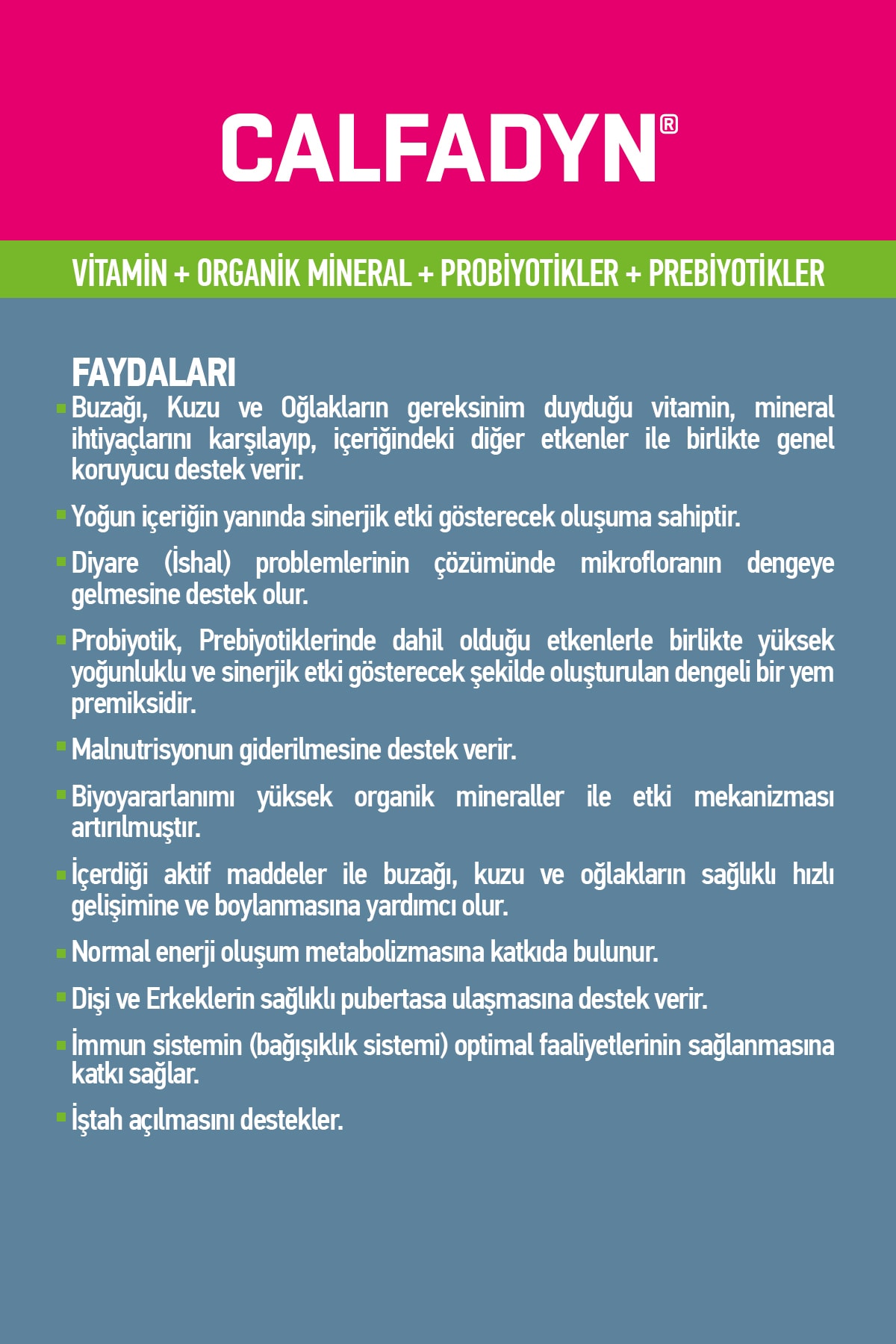 680 Gram  Buzağı Kuzu Oğlak Ishal Önleyici Sağlıklı Büyüme Desteği yoğun Premiks 5