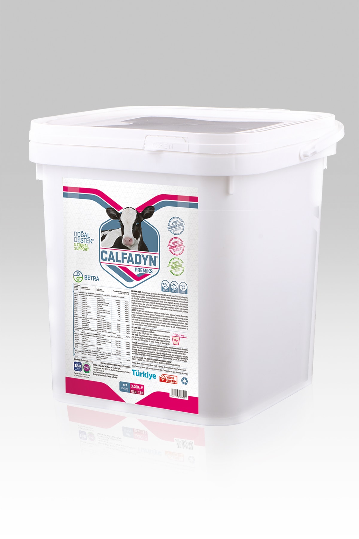 Calfadyn 3400 Gram - Buzağı, Kuzu, Oğlak Ishal Önleyici Sağlıklı Büyüme Desteği (yoğun Premiks)