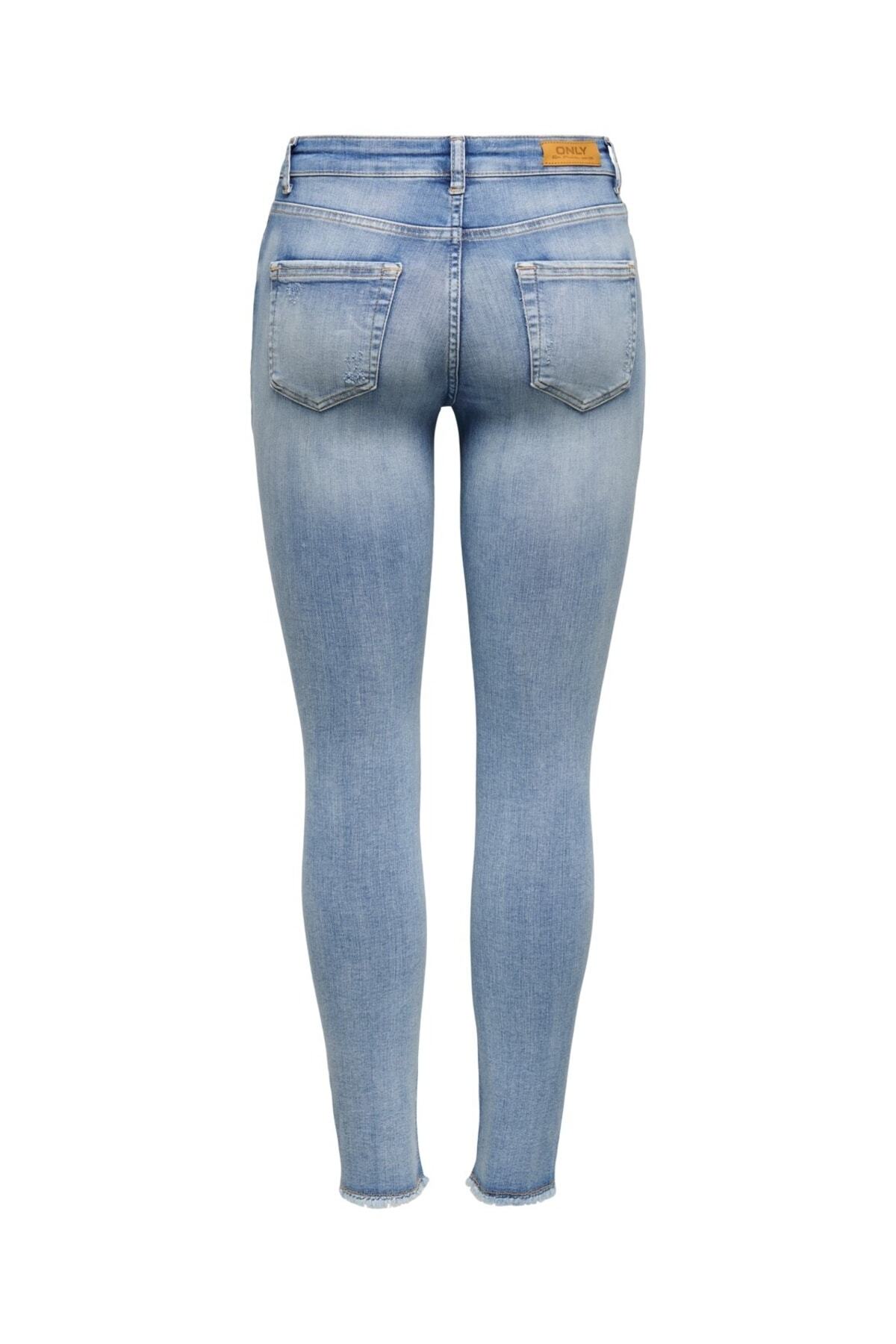 Onlblush Mid Sk Ank Rw Dnm Rea Dark Medium Blue Denim