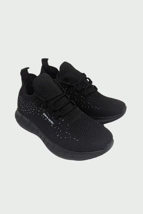 Yazlık Siyah Sneaker Spor Antreman Koşu Ayakkabısı Stc-31030