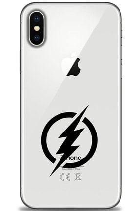 Iphone Xs Max Kılıf Hd Baskılı Kılıf - Black Flash + Temperli Cam tmap-iphone-xs-max-v-245-cm