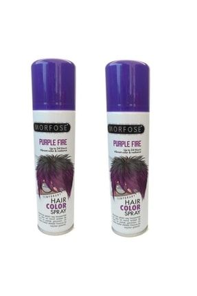 Hair Color Spray 150 ml Purple Fire Renkli Saç Spreyi 2 Adet 0716706976531