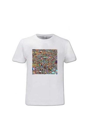 Reddit - R/place Baskılı Erkek Beyaz T-shirt e-rplacetshirt
