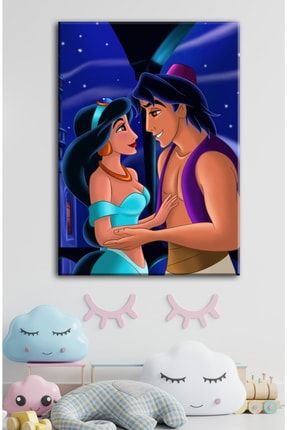 Tabloçek Tablo Aladdin Sihirli Lamba Çocuk Odası Tabloları Hediye Hediyelik cek1611