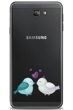 Samsung Galaxy J7 Prime Kılıf Hd Baskılı Kılıf - Çifte Kumrular + Temperli Cam kmsm-j7-prime-v-266-cm