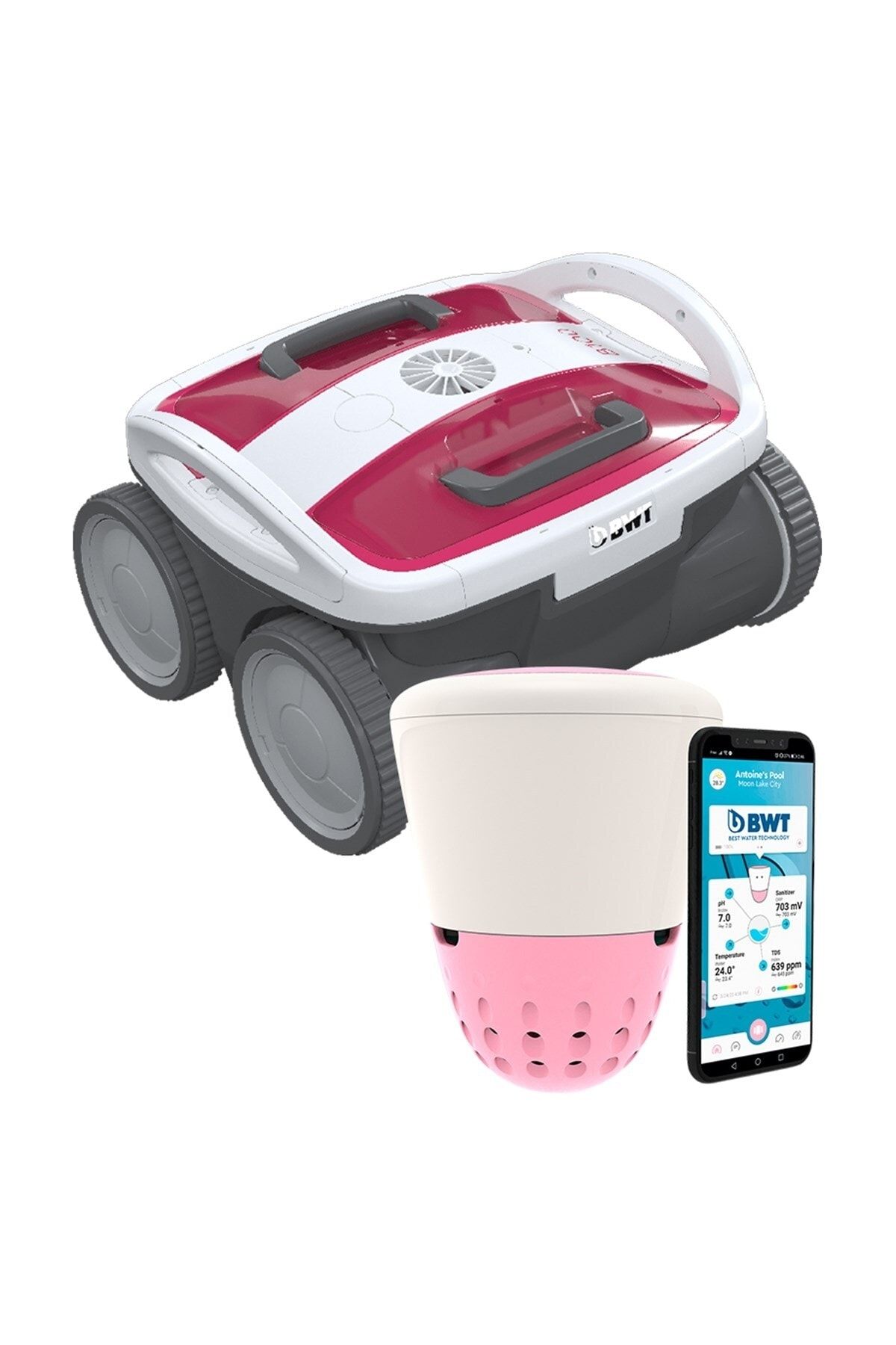 BWT B100 Havuz Temizleme Robotu Wifi Ico Havuz Ölçüm Cihazı Set