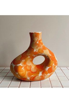 Orange Series Hole Vase Soihandpaintedvase77228